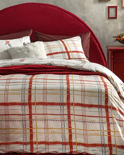 Winter Vacay Спално Бельо Компле Двоен Размер, Памучен, Червено, 200 X 220 Cm