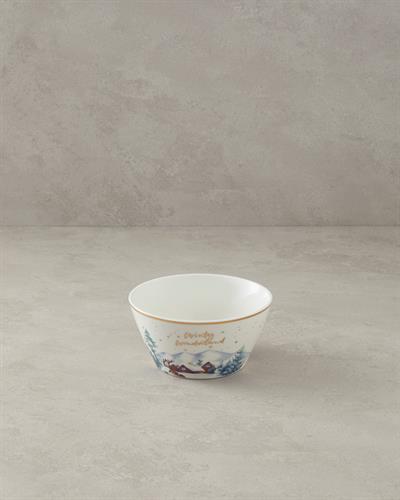 Winter Wonderland Купа Китайски костен порцелан 14 см. Златен