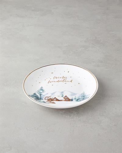 New Bone China Cake Plate 21 cm Gold