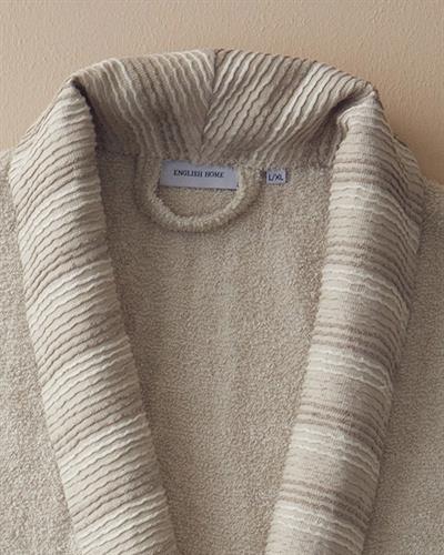 Wolin Халат За Баня С борд Памучен полиестер S-M Каменно сив..