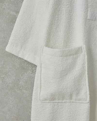 Wolin Комплект Халат За Баня С борд Памучен полиестер S-M и L-XL Бял - Син