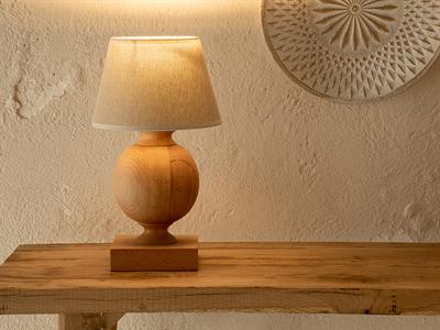 Wooden Абажур Кафяво, 12 X 34 Cm