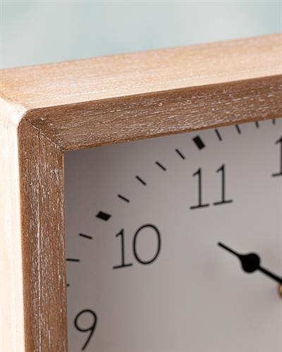 Wooden Table Clock 27x6x21,5 cm Brown