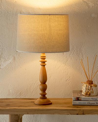 Wooden Абажур Кафяво, 32 X 62 Cm