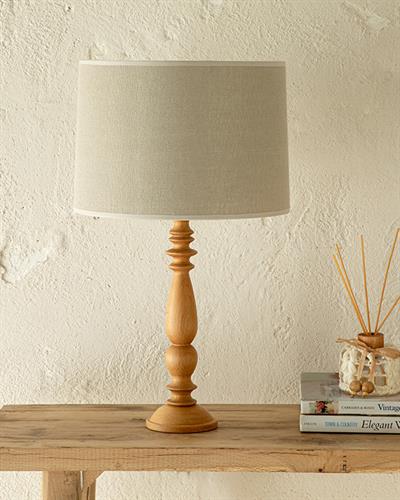 Wooden Абажур Кафяво, 32 X 62 Cm