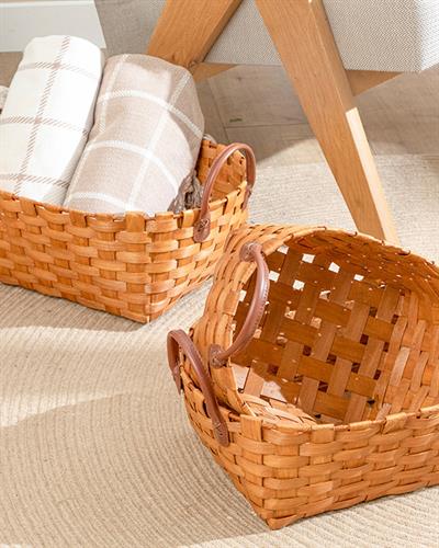 Wooden Кошница 45x34x16 см Кафяв