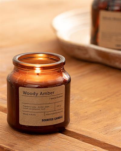 Woody Amber Scented Candle 125 g Amber