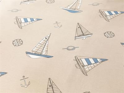 Yatch Marine СПАЛНО БЕЛЬО КОМПЛЕ Двоен Памучен 200x220 cm Beige