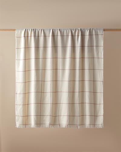 Yumi Шал За Диван 140x170 см Екрю - Червен