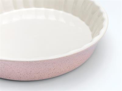 Yuvarlak ТЕПСИЯ ЗА ФУРНА Единичен Керамичен 23,5x23,5x4,8 cm Pink