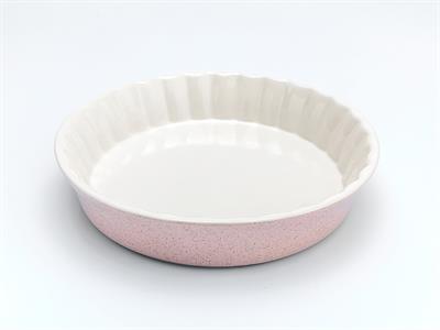 Yuvarlak ТЕПСИЯ ЗА ФУРНА Единичен Керамичен 23,5x23,5x4,8 cm Pink