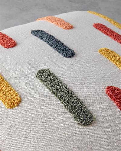 Zaza Декоративна Калъфка За Възглавница Punch Nakışlı, Естествен, 45 X 45 Cm