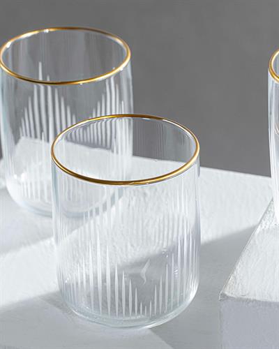Zett Чаша За Безалкохолно 3 Бр., Стъкло, Златисто, 270 Ml
