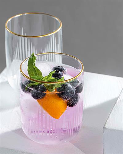 Zett Чаша За Безалкохолно 3 Бр., Стъкло, Златисто, 270 Ml