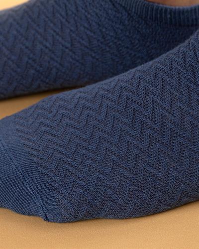 Zigzag Чорапи До Глезена Дамски, Памучен, Синьо, 36-40