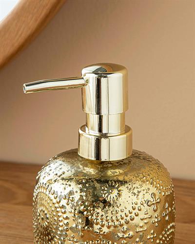 Zoe Glass Liquid Soap Dispense 8,5x14 cm Gold