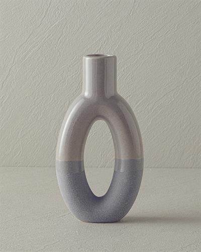 Zoe Ваза Керамика 10,7x5x20 см Сив