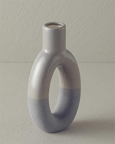 Zoe Ваза Керамика 10,7x5x20 см Сив
