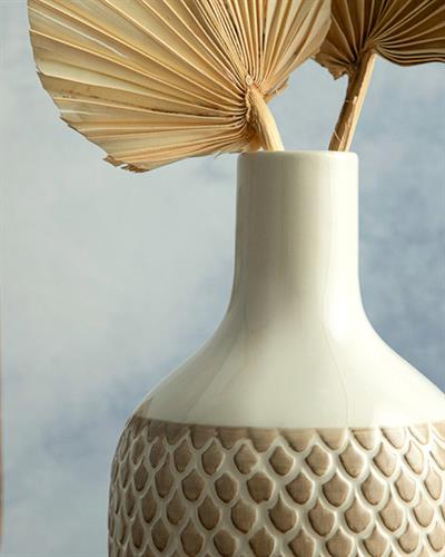 Zoe Ваза 12x12x22 см Светлокафяв