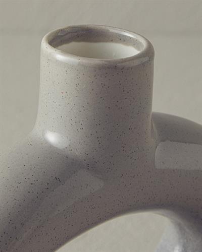 Zoe Ваза Керамика 14x3,5x12,5 см Сив