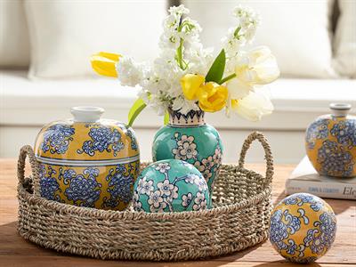 Zoe Куб Порцелан, Жълто, 15,5 X 15,5 X 15,5 Cm