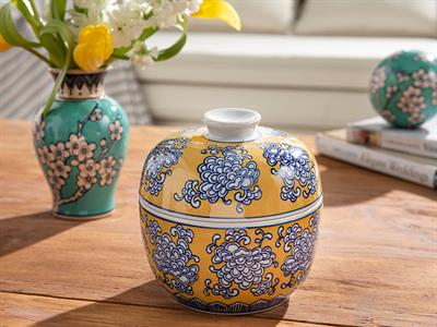 Zoe Куб Порцелан, Жълто, 15,5 X 15,5 X 15,5 Cm