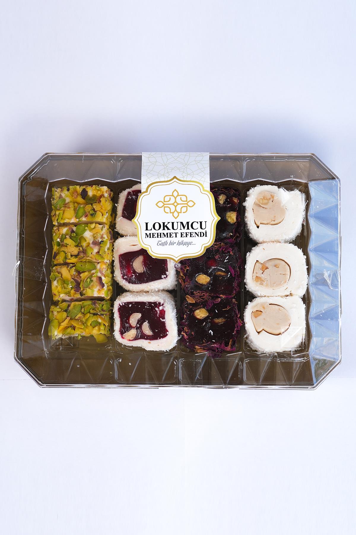 350 Gr Şeffaf Paketli Lüks Kuruyemişli Lokum