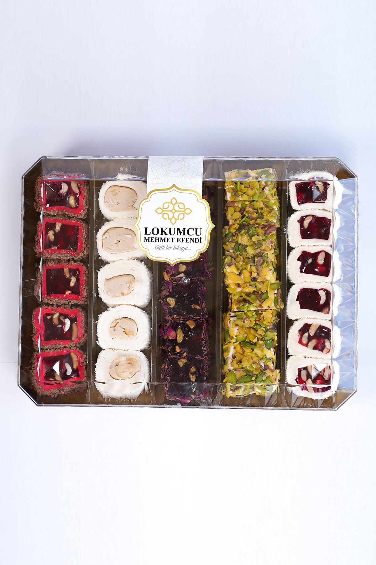 800 Gr Şeffaf Paketli Lüks Kuruyemişli Lokum  800 Gr