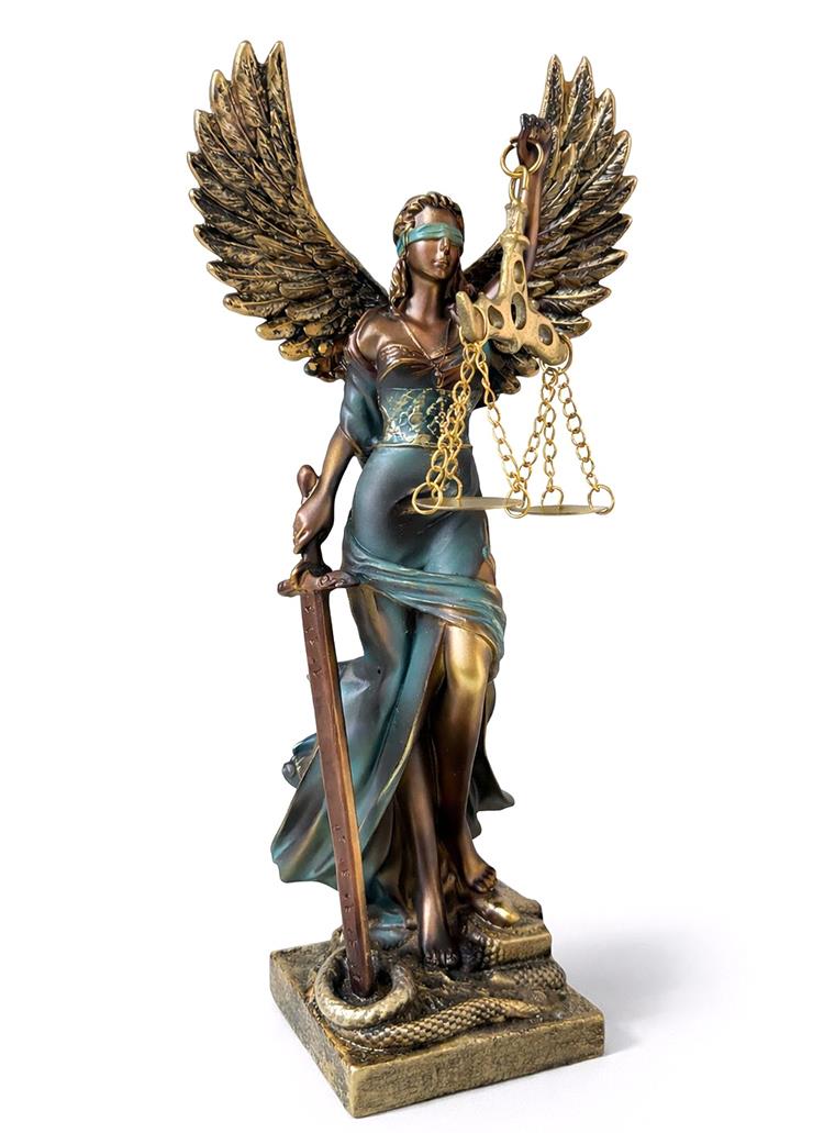 24x7 cm Polyester Kanatlı Adalet Biblosu