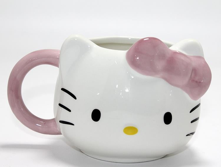3D Hello Kitty Tasarımı Porselen Kupa Bardak