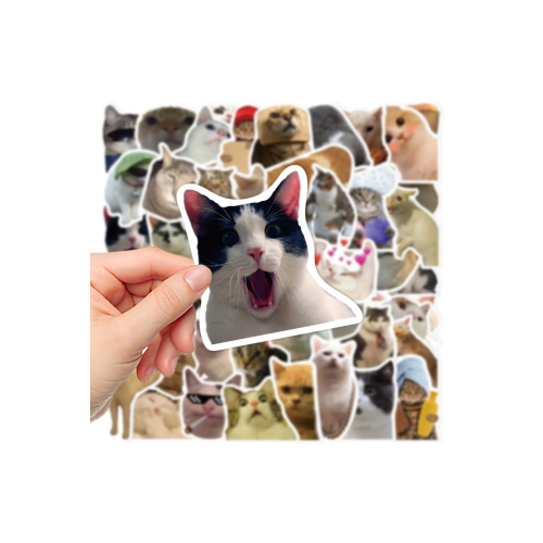 Çılgın Kediler Macbook Notebook Tablet Telefon Ajanda Laptop Defter Sticker Seti