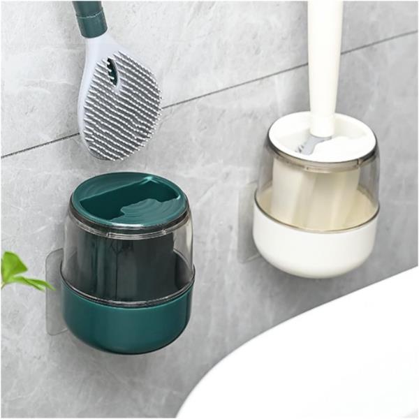 Hazneli Silikon Tuvalet Temizleme Fırçası