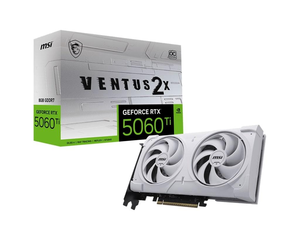 MSI GEFORCE RTX 5060 TI 8G VENTUS 2X OC WHITE PLUS