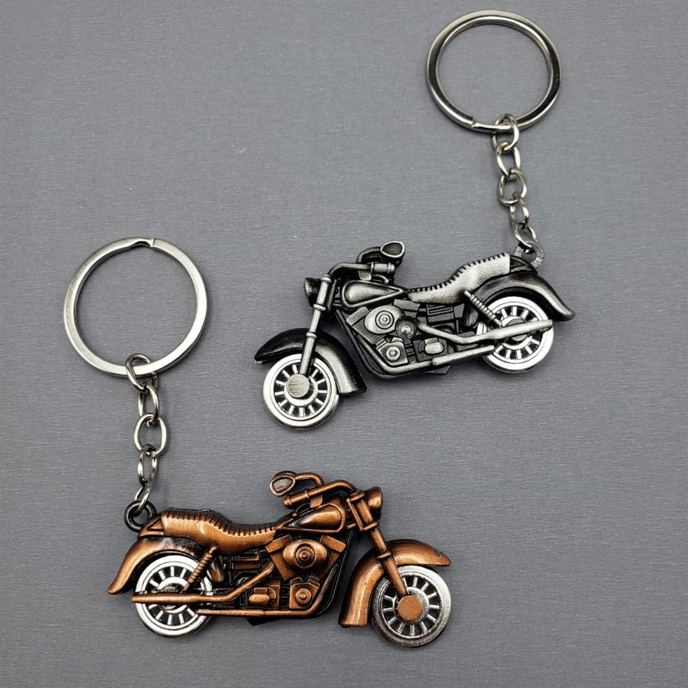 Motor Tasarımlı Metal Anahtarlık - Klasik Motosiklet Modeli