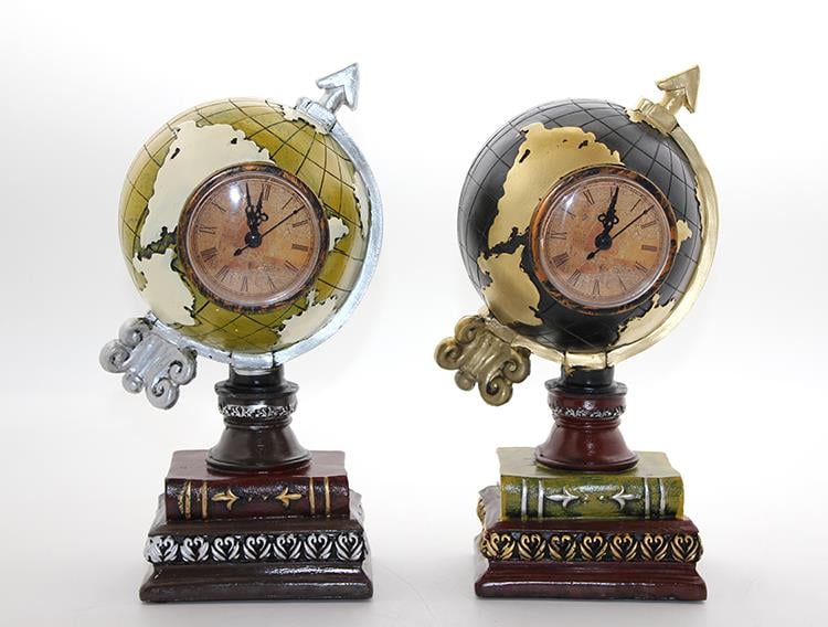 Polyester Saatli Dünya Küre