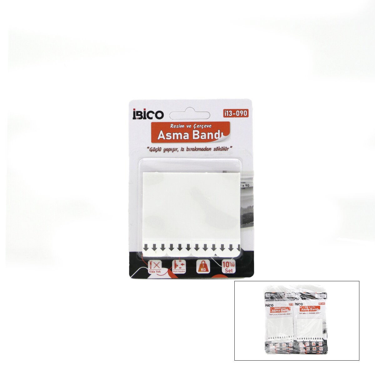 Resim ve Çerçeve Asma Bandı - 10'lu Paket - 7 kg Taşıma Kapasitesi