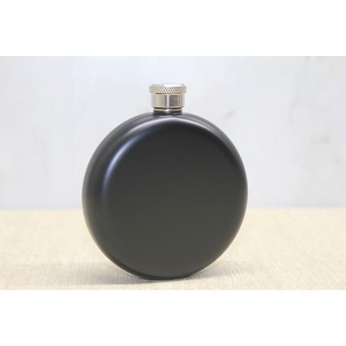 Yuvarlak Tekli Matara 5 Oz Siyah