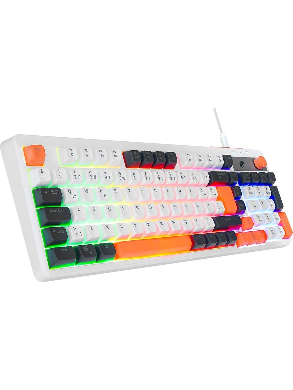 EAK860 Oyuncu Klavyesi Rainbow Aydınlatmalı Q Standart Kompakt Klavye Gaming Klavye