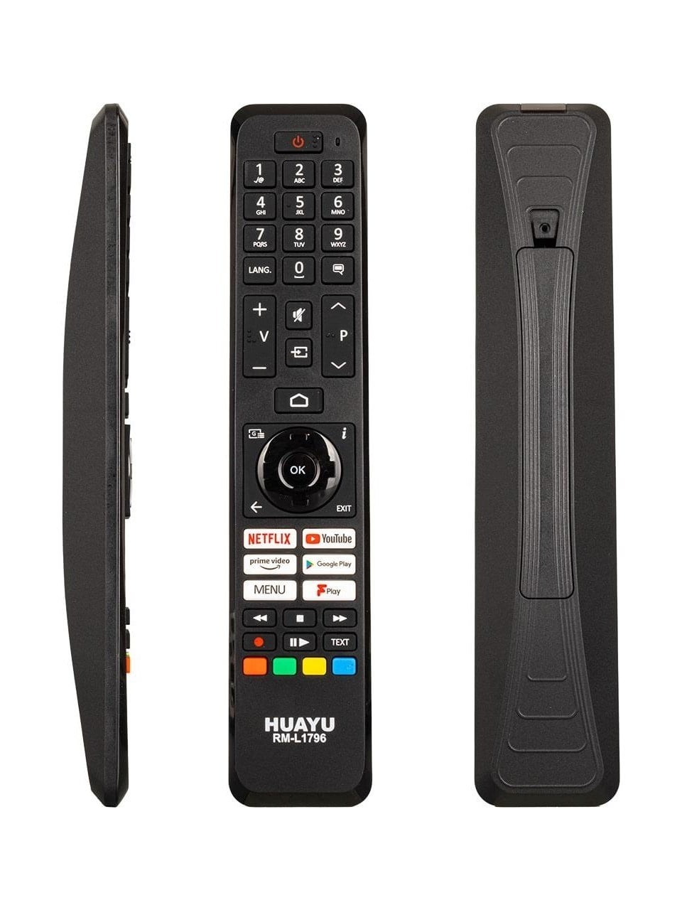Huayu RM-L1796 Netflix-Youtube-Prime Video-Google Play- Menu-TV3 Play Tuşlu Vestel Universal Lcd Led Tv Kumanda