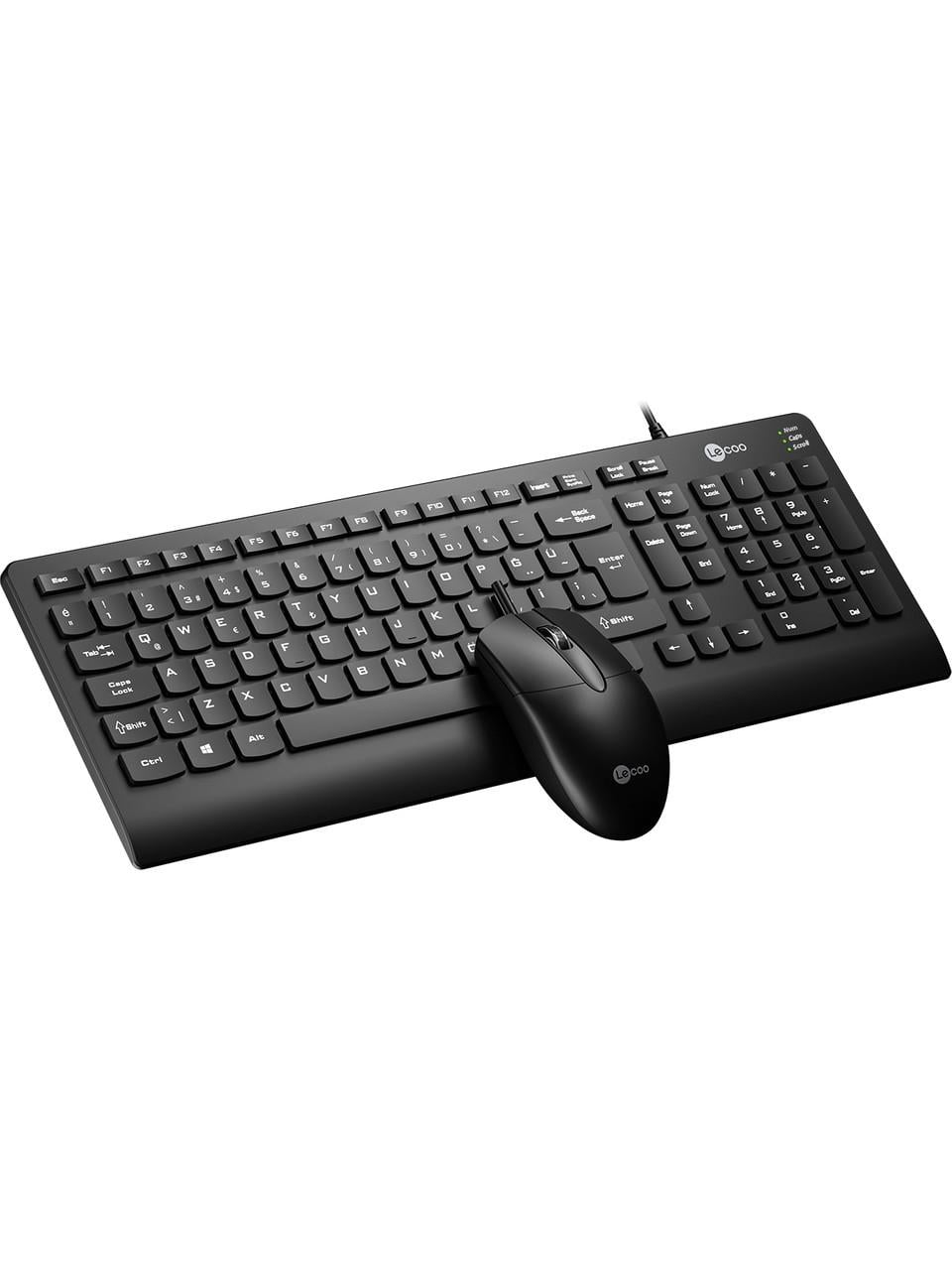 Lenovo Lecoo CM103 USB Kablolu Türkçe Q Klavye & Mouse Set Siyah