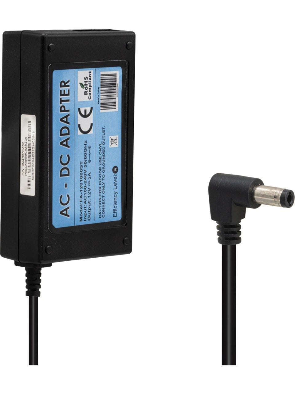 Oem FA-1201600ST 12 Volt - 5 Amper 5.5*2.5 Uçlu Plastik Kasa Masaüstü Adaptör