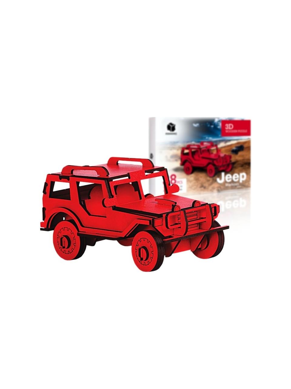 Pershang Jeep 64 Parça Ahşap 3D Puzzle