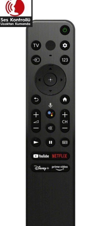 SONY ANDROID TV RM-F TX 800U SES KOMUTLU KUMANDA OZT 309-Y
