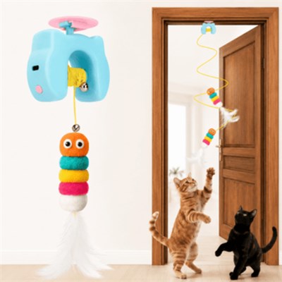Otomatik Yo-Yo Kedi Oyuncağı - Şarjlı Oyuncak - Makaralı