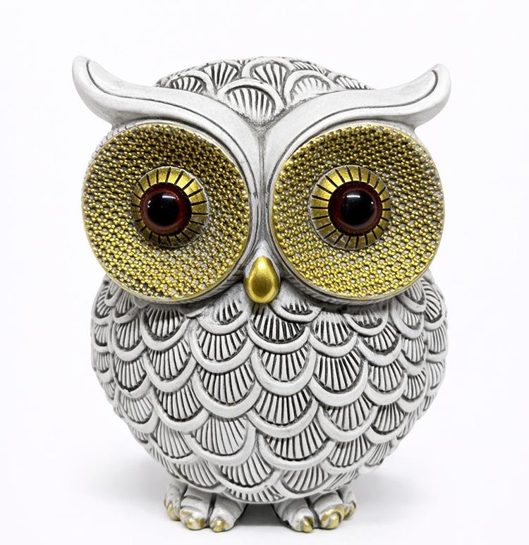 10x7 cm Polyester Baykuş Figürü