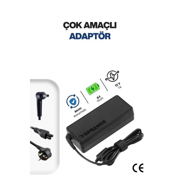 12V 7A 5.5 * 2.5mm 84W Led ve Modem Adaptörü