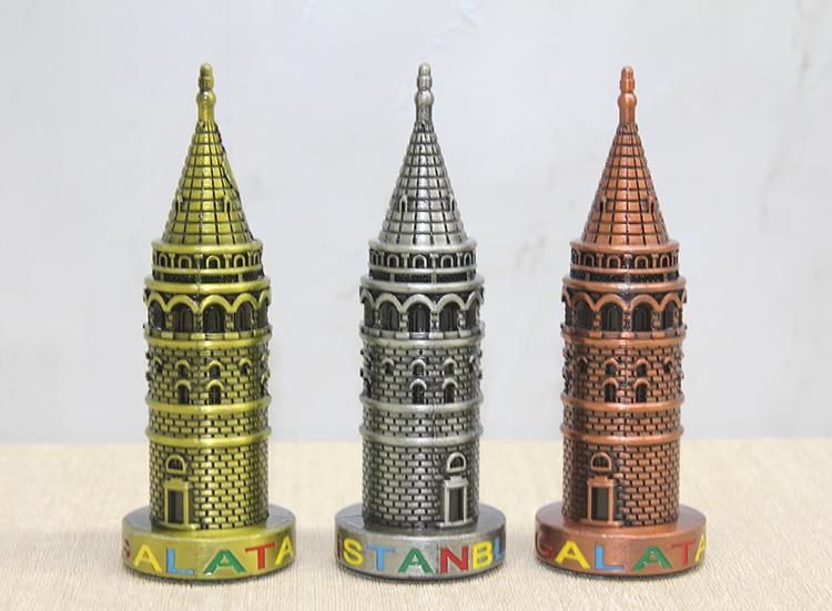 13 cm Metal Galata Kulesi