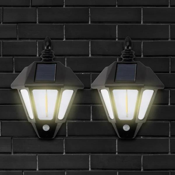 2'li Solar Cob Led Sensörlü Duvar Lambası
