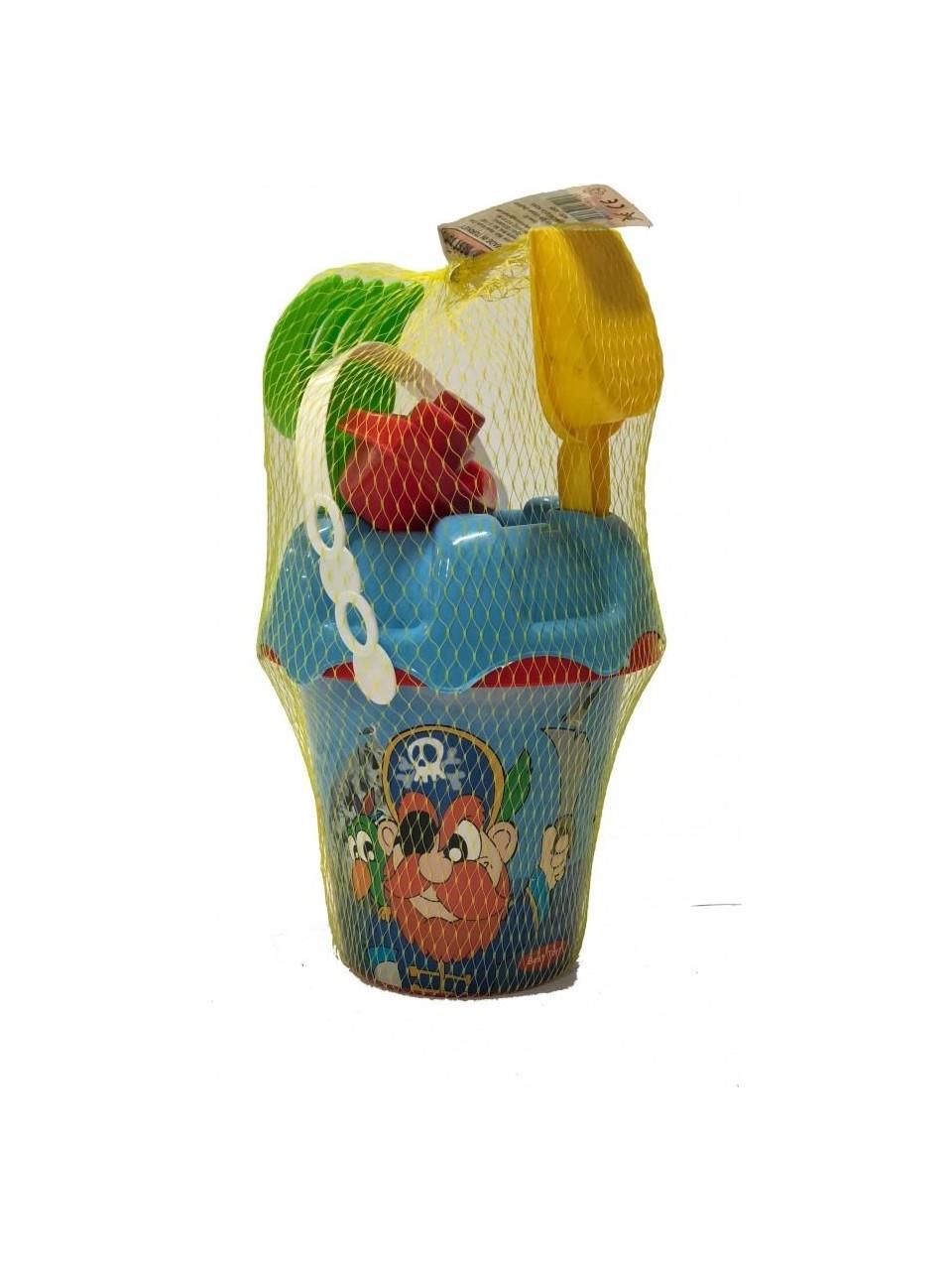 BestToys Resimli Küçük Boy Aksesuarlı Boş Kum Kovası 6521