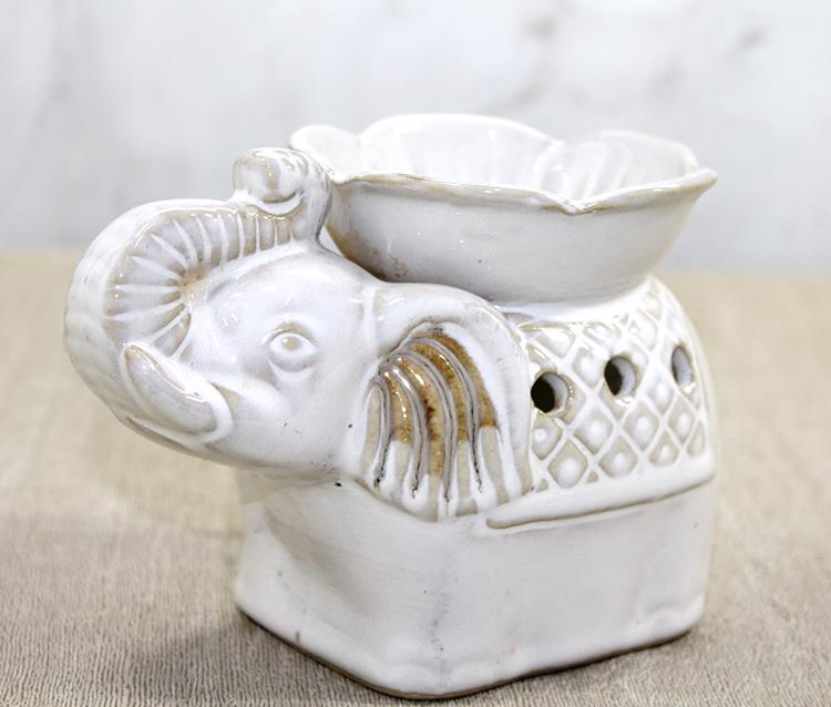 Beyaz Seramik Filli Buhurdanlık